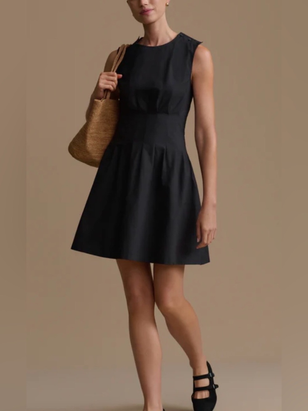 NWOT Jenni Kayne Reverie Dress Black Cotton Mini Sundress A-Line Medium Summer